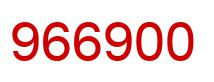 Number 966900 red image