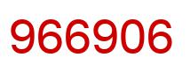 Number 966906 red image