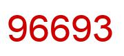 Number 96693 red image