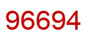 Number 96694 red image