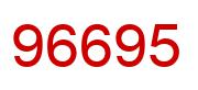 Number 96695 red image
