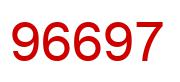 Number 96697 red image