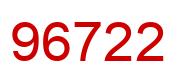 Number 96722 red image