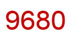 Number 9680 red image