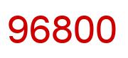 Number 96800 red image