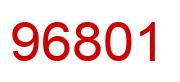 Number 96801 red image
