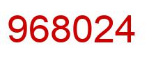 Number 968024 red image