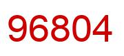 Number 96804 red image
