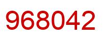 Number 968042 red image
