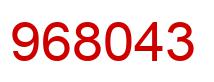 Number 968043 red image