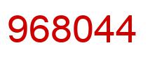 Number 968044 red image