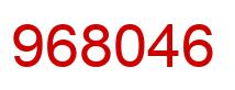 Number 968046 red image