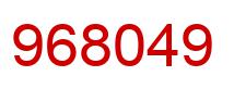 Number 968049 red image
