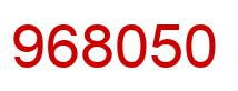 Number 968050 red image