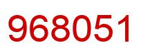Number 968051 red image