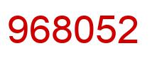 Number 968052 red image