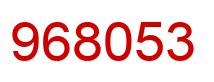 Number 968053 red image