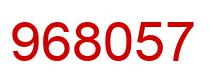 Number 968057 red image