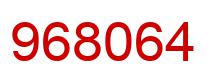 Number 968064 red image