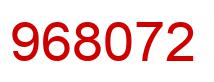 Number 968072 red image