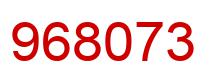 Number 968073 red image