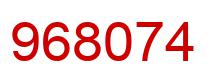 Number 968074 red image
