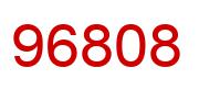 Number 96808 red image
