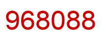 Number 968088 red image