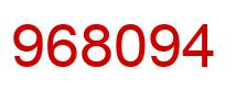 Number 968094 red image