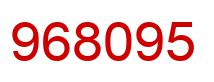 Number 968095 red image