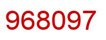 Number 968097 red image