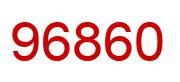 Number 96860 red image