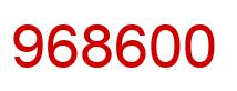 Number 968600 red image