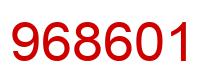 Number 968601 red image