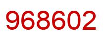 Number 968602 red image