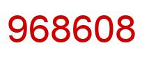 Number 968608 red image