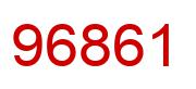 Number 96861 red image