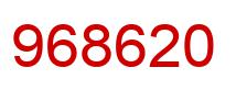 Number 968620 red image