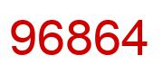 Number 96864 red image