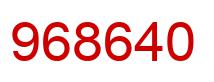 Number 968640 red image