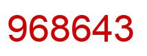 Number 968643 red image