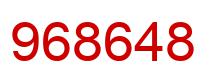 Number 968648 red image