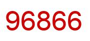 Number 96866 red image