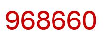 Number 968660 red image