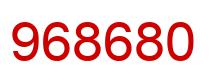 Number 968680 red image