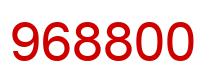 Number 968800 red image
