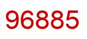 Number 96885 red image