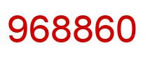 Number 968860 red image