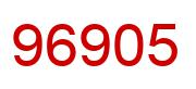 Number 96905 red image