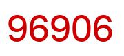 Number 96906 red image